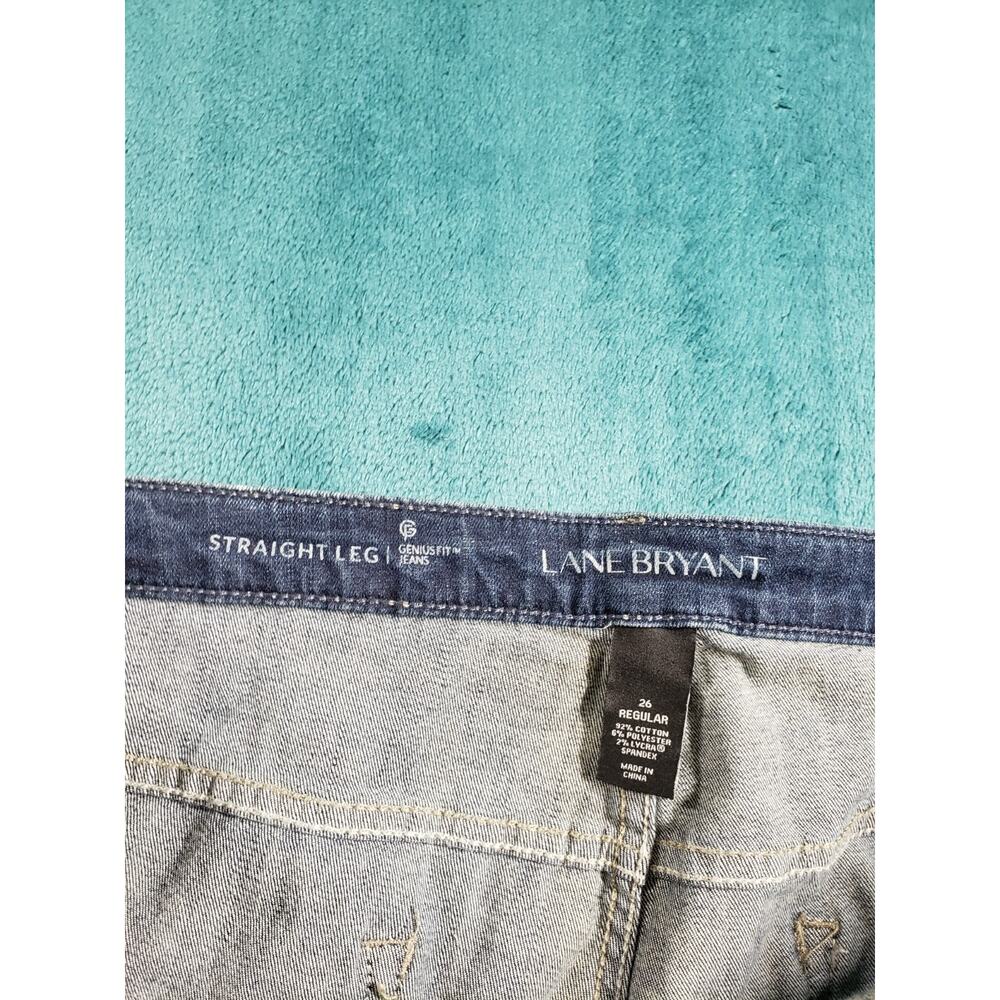 Lane Bryant Jeans Size 26 Women Blue Stretch Denim Ladies Mid Rise Straight - Picture 3 of 11